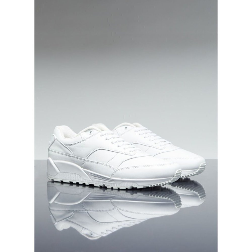 Saint Laurent Bump Leather Sneakers in Blanc Optique 39.5 New With Box Womens